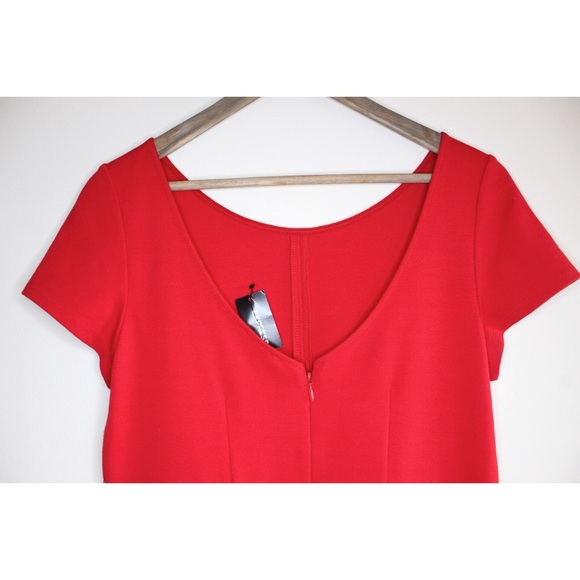 Express NWT Red Scoop Back Mini Party Dress Medium Stand out - Picture 5 of 7